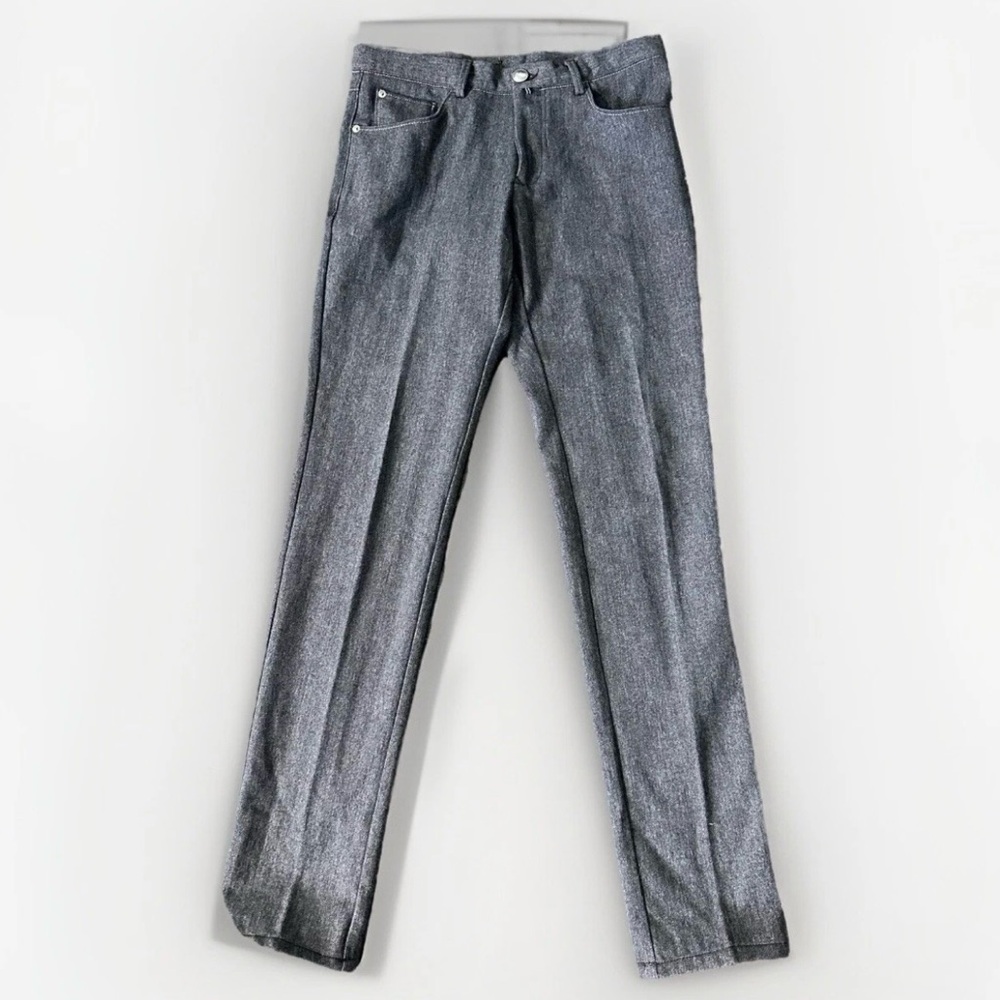 Designer Eredi Pisano Roma Grey LANA Wool  48 (US 30/33)Slim Italian Luxury‎
